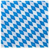 PAPSTAR Papierserviette Servietten, 1-lagig 1/4-Falz 33 cm x 33 cm Bayrisch Blau 100 Stk