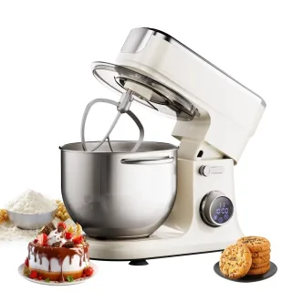 [EU Direct] Biolomix BM606E 1200W 7L Food Mixers for Baking, 1200W DC Motor Stand Mixer with Dough Hook Whisk & Beater M
