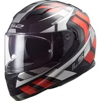LS2 Motorradhelm LS2 FF320 Stream Evo Loop schwarz / rot (1er Set), integralhelm motorrad