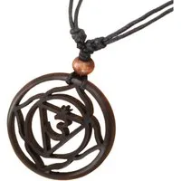 Guru-Shop Perlenkette Chakra Halskette, Boho Chakra Kette aus Holz -..