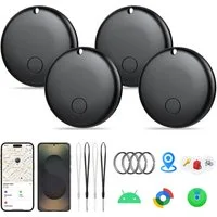 pedete GPS-Tracker für Android & iOS-4 St AirTag SmartTag schlüsselfinder Bluetooth-Tracker (Tracker Tags Key Finder Smarttag schlüsselfinder Luggage, Suitcase)