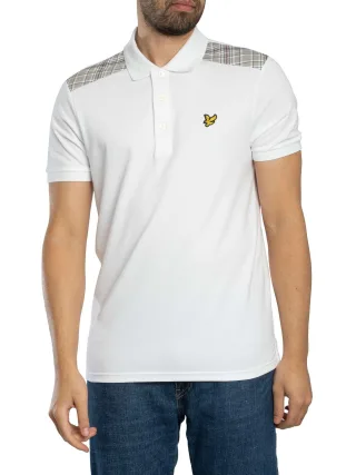 Lyle & Scott Poloshirt Mit Karomuster, Weiß