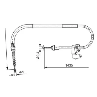 Bosch Handbremsseil hinten rechts Mini R50 R52 R53