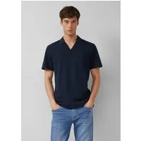 s.Oliver Kurzarmshirt Polo-Shirt Poloshirt mit Struktur aus reiner Baumwolle