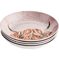 Next Geschirr Hochlandrind Hamish Pastaschüsseln, 4er-Set, Porzellan