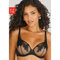 LASCANA Bügel-BH Paulina mit floraler Stickereiapplikation, transparente Unterwäsche
