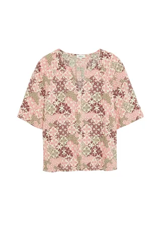 s.Oliver - Bluse rot/mehrfarbig - Gr. - 44