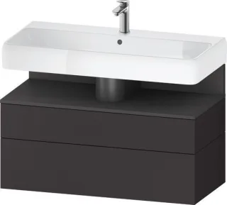 Duravit Qatego Waschtischunterbau wandhängend Graphit Supermatt 990x470x590 mm - QA4395049800000 QA4395049800000