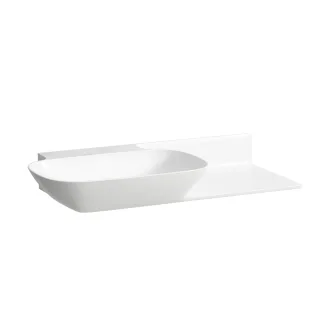 LAUFEN Waschtisch Ino 450x900x145, ohne Hahnloch, ohne Überlauf, Ablage rechts, weiss matt, H8133027 H8133027571121