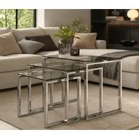 ACTONA GROUP Beistelltisch Katrine 3er Set, moderne Glas Satztische, zeitloses Design (Set, Couchtisch, Sofatisch, OTTOs Choice), OTTOs Choice, Platzsparend, stilvoll & flexibel kombinierbar