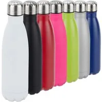 relaxdays Isolierflasche Trinkflasche Edelstahl, weiß