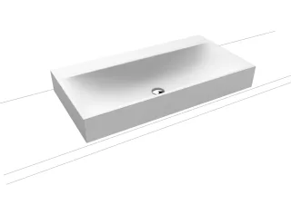 Kaldewei Aufsatzwaschtisch SILENIO Mod.3043, 900x460, alpinweiß matt,PEFF,AD,m. 1HL  904206013711