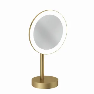 Kludi VELA R LED-Kosmetikspiegel freistehend Brushed Gold, 58995N0F 58995N0F