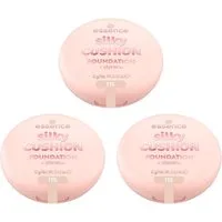 Essence Foundation silky CUSHION FOUNDATION, 3-tlg.