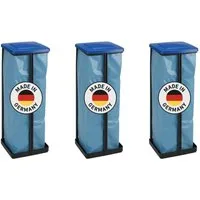 ALPFA Müllsackständer 3er Set 120 Liter Abfallsammler Gelber Sack Ständer Müllbeutel, Made in Germany