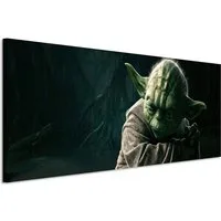 Sinus Art Leinwandbild Master Yoda Star Wars 150x50cm