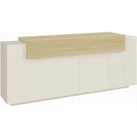 Home affaire Sideboard Coro, Kommode, Schrank, Kredenz, grifflos mit Einlegeböden, 1 Klappe,4 Türen, Doppeltiefe, B/T/H 200x45x85,6cm