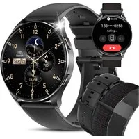 blackview Smartwatch Herren Damen,1,43" AMOLED,380mAh (5 Tage), Bluetooth-Anrufe Smartwatch (1.43 Zoll, IOS/Android), 1-tlg., 3× Armband (Metallarmband+Silikonarmband + Geflochtenes Uhrenarmband), Antwort&Anruf tätigen,KI-Sprachassistent,HR,SpO2,Schl