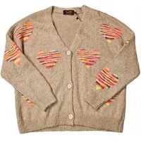 Miss Goodlife Strickjacke MG13397 Gardigan Hearts allover