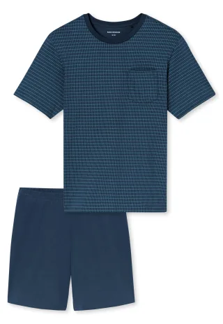 SCHIESSER - Schlafanzug kurz deep blue - Gr. - 52