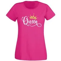 G-graphics T-Shirt Queen Slim-fit Damen T-Shirt mit Statement / Spruch als Frontprint