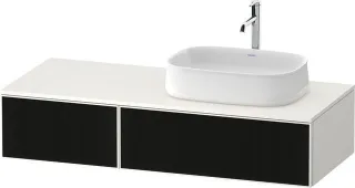 Duravit Zencha Konsolenwaschtischunterbau wandhängend Schwarz Linienstruktur & Weiß n/a & Supermatt ZE4817063840000