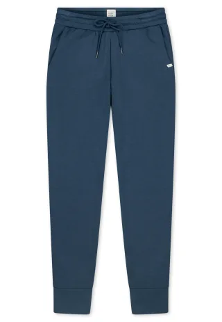 SCHIESSER - Sweathose lang Bündchen deep blue - Gr. - 38