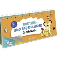 Routine- und Tagesplaner für Schulkinder / diverse, Kunterbunter Spiralaufsteller mit Stickerbogen für Kinder ab 6 Jahren