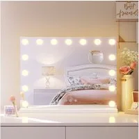 SONNI Kosmetikspiegel Dreifarbiger LED-Kosmetikspiegel mit Bluetooth und USB-Funktionalität