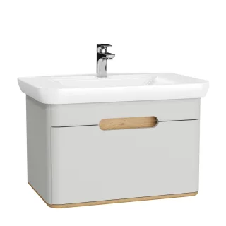 VitrA Sento Set 78 cm Waschtisch + Unterschrank 1 Lade Hellgrau Matt,65986 65986