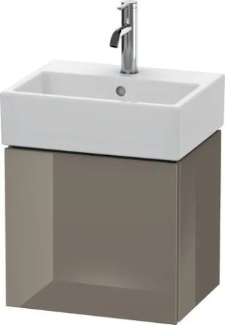Duravit L-Cube Waschtischunterbau wandhängend Flanell Grau Hochglanz 434x341x400 mm - LC6245L8989 LC6245L8989