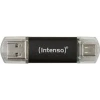 Twist Line 64 GB, USB-Stick anthrazit/transparent, USB-A 3.2 Gen 1, USB-C 3.2 Gen 1