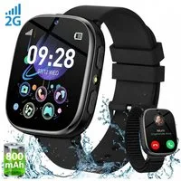 SWGOTA 800mAh 2G Smartwatch Kinder mit Telefonfunktion,Unterstützung für SOS Smartwatch (1,83 Zoll) mit 31 Spiele, Schulmodus,Foto,Video,Wecker, IP68 Fitness Tracker Kompatibel mit Android und iOS