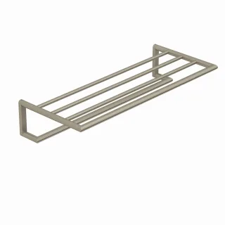 Kludi VELA R Handtuchablage mit Badetuchhalter Stainless Brushed Nickel, 58989N5 58989N5