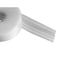 dekondo Faltenband Gardinenband Wellenband Taschenband zum Aufnähen, geeignet für Gleiterkordeln mit 6 oder 8 cm Gleiterabständen, weiß, transparent, variabel