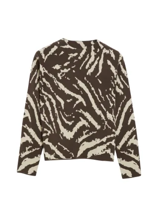 comma - Strickpullover braun/beige - Gr. - 36