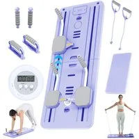 oyajia Ganzkörpertrainer Faltbare Pilates-Fitnessboard, Multifunktionale Trainingsplattform, (Mit Widerstandsbändern, Griffen & Fußstützen für Vielseitige Übungen, 11-tlg., Inklusive Yoga-Pad & Timer – ideal für Home-Workout & Core-Training), Rutschf