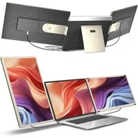 KEFEYA Dual-Screen-Laptop-Bildschirm-Extender Laptop-Bildschirmerweiterung Portabler Monitor (16 cm/15.6 ", 1920x1080 px, Full HD, 60 Hz, HDR, Als Einzelbildschirm nutzbar, passend für Laptops von 13-17,3 Zoll)