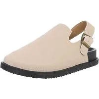 Ital-Design Damen Mules Freizeit Riemchensandalette (88828392) Flach Riemchensandalen in Beige