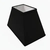 B&S Lampenschirm Lampenschirm rechteckig Velvet schwar B:30x20/T:15x10/H:18cm, Jinming