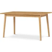 KONSIMO® Esstisch FRISK Esszimmertisch ausziehbar Esstisch Küchentisch, Tischplatte 18mm, Skandinavischer Stil, Höhe 75cm, Eichenholzgestell