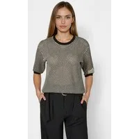 MARC AUREL Strickpullover in Netzstruktur