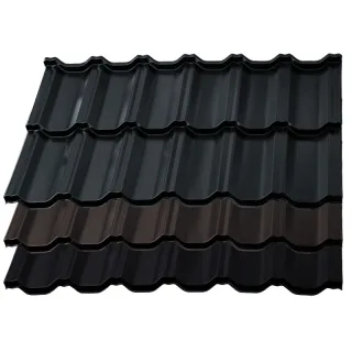 Pfannenmodul German Simetric | 0,50 mm | Stahl | Modullänge 350 mm | 50 µm ThyssenKrupp Matt Premium