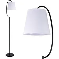 STANBOW Stehlampe Stehleuchten LED E27,Bogenlampe, Lampenschirm Stehlampen, Leselampe Wohnzimmer,Eckstehlampe für Büro Schlafzimmer Esszimmer