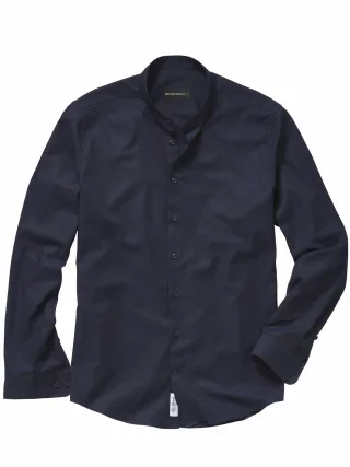 Mey & Edlich Herren Standfest-Hemd Blau 100 % Baumwolle