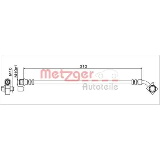 Metzger Bremsschlauch vorne links Opel Astra K
