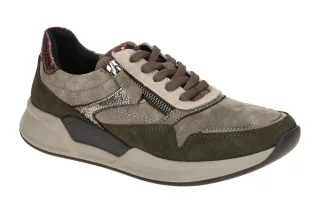 Gabor 76.957.30 ROLLINGSOFT Damen Sneaker Grau Mohair/Sherwood K - Leicht und...