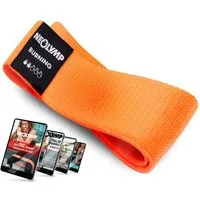 NEOLYMP Trainingsband Minibänder einzeln MB310 Stufe 2, 5 – 7,5 kg, Orange, Naturfasern, komfortabel, mit E-Book, langlebig, hygienisch, waschbar
