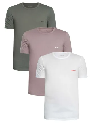 HUGO 3Er-Pack Crew Lounge T-Shirt, Mehrfarbig