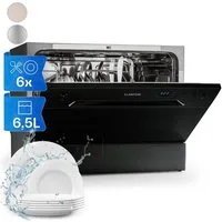 Klarstein Standgeschirrspüler Havasia UV 6 Geschirrspüler 1380W UV-Licht 6 Programme AquaStop 10041825, 7 l, Spülmaschine freistehend antibakteriell mit Selbstreinigung & 49 dB